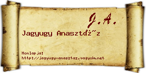 Jagyugy Anasztáz névjegykártya